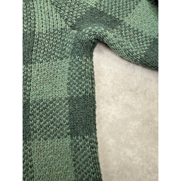 Smartwool Sweater Mens Large Green Gray‎ Buffalo Plaid Wool Blend Pullover F21 - Picture 14 of 16